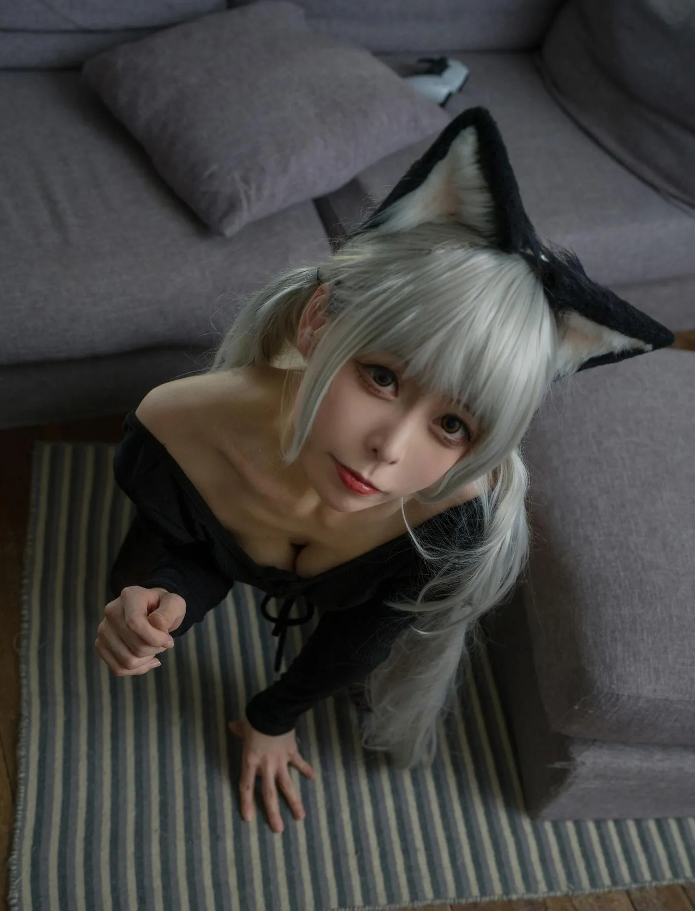 樱岛嗷 – NO.09 黑猫针织衫连体衣 [57P]插图9
